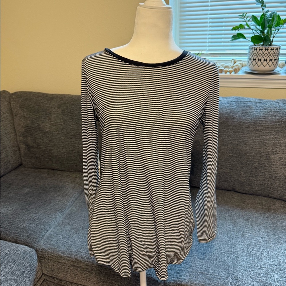 Striped Black and White Women's Top